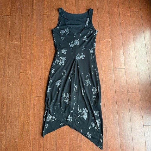 Vintage Byer Too! Black‎ and Silver Midi Dress - Picture 4 of 8